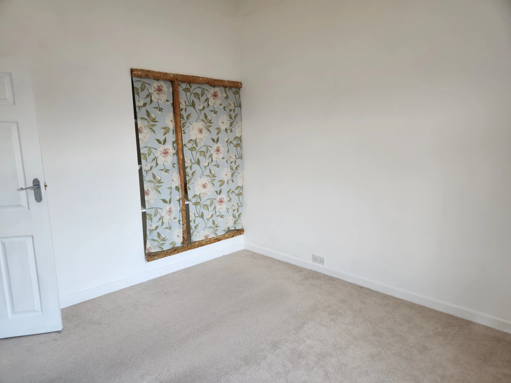 Master bedroom view from exterior wall