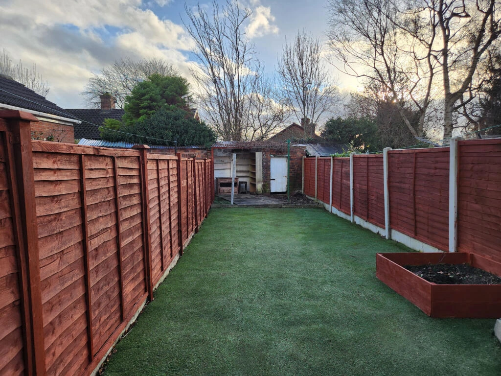 South-facing garden viewed from the house